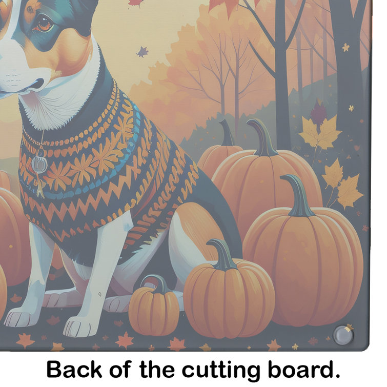 Caroline's Treasures Basenji Fall Glass Cutting Board Large Wayfair